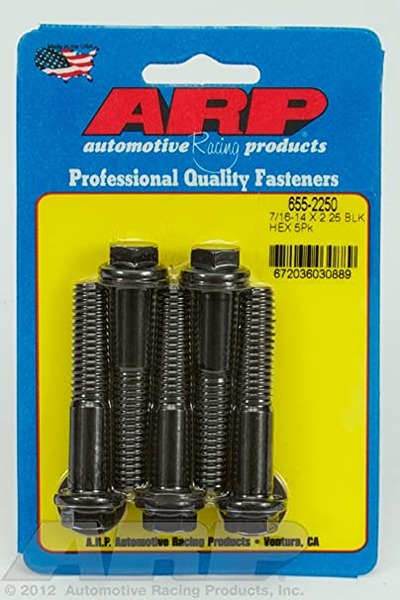14.43 x 2.25 in. 6 Point Bolt Kit, Black - Pack of 5