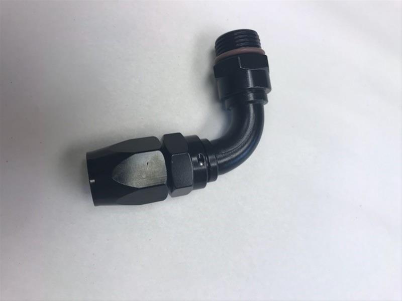 12AN ORB Male 90 deg Hose End, Black