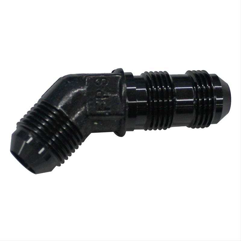 FRG483708-BL 8AN 45 deg Bulkhead Fitting - Black