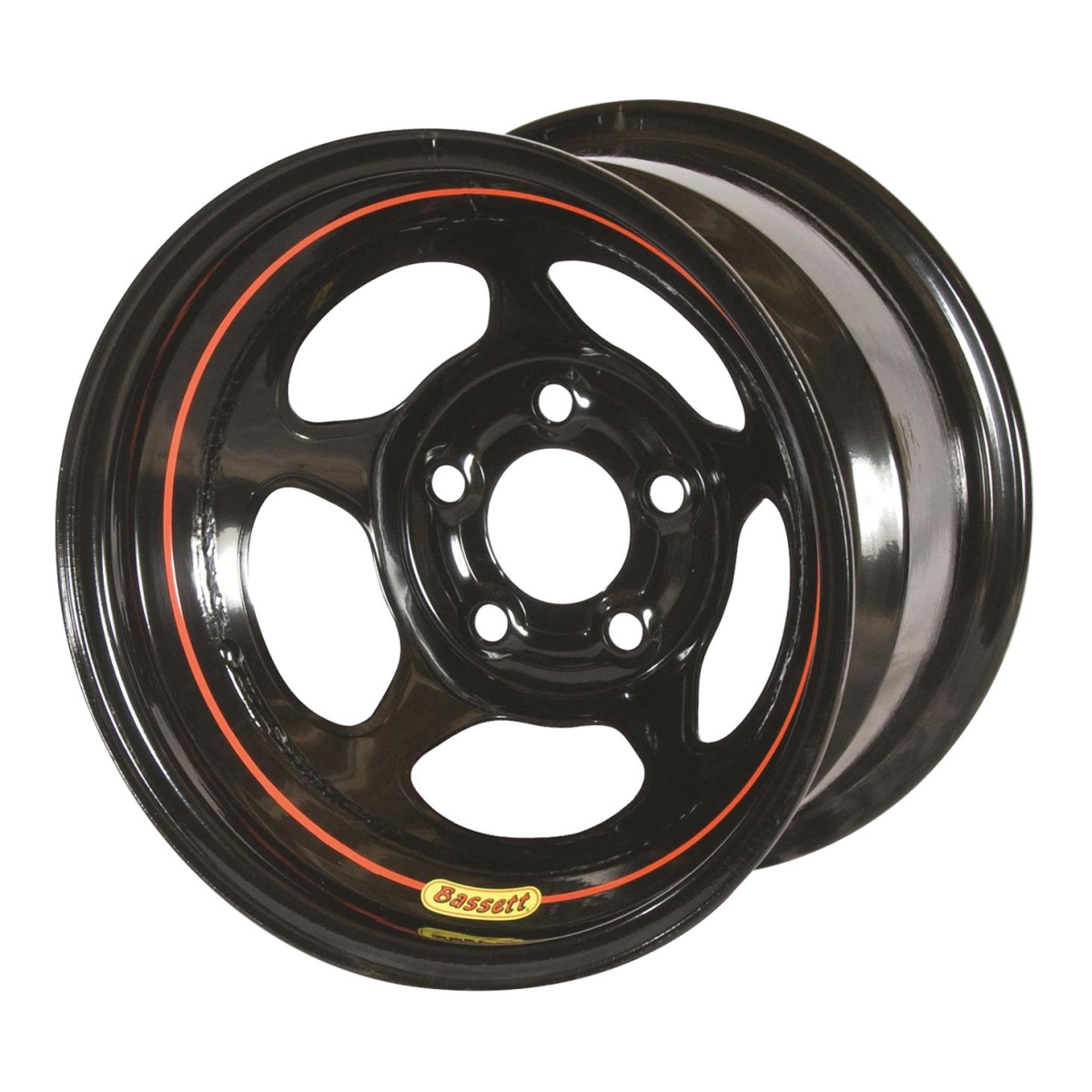 BAS50L53 15 x 10 in. 5-Spoke Inertia Wheel with 3 in. Backspace & 5 x 5 Bolt Circle