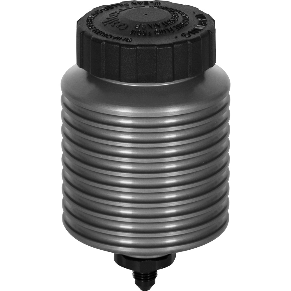 4 oz  Lightweight Billet Remote Mount Fluid Reservoir Kit, Hard Anodized Gray