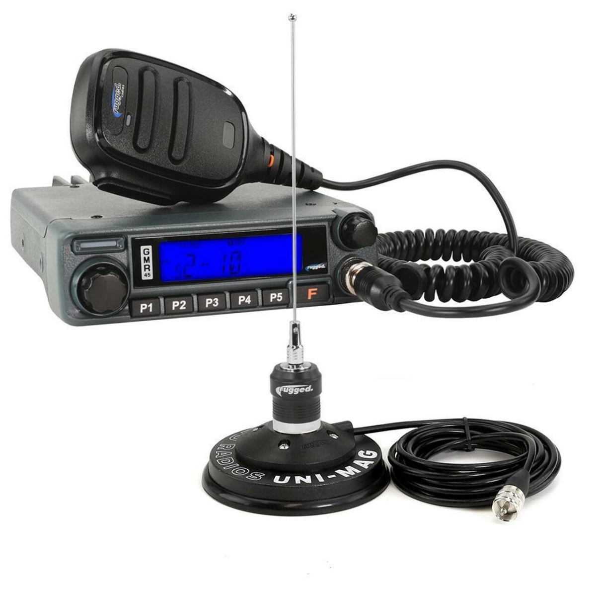 Picture of Rugged Radios RGRRK-GMR45 GMRS 45W Radio Kit with Antenna, Black