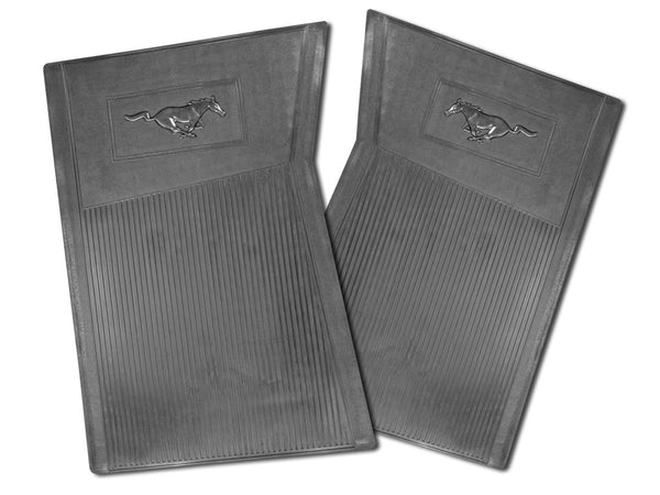 Front Floor Mats for 1965-1966 Mustang - Black - Set of 2 - Durable Design