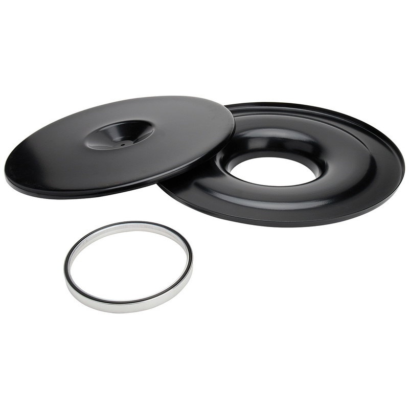 14 in. Flat Air Cleaner Kit, Black