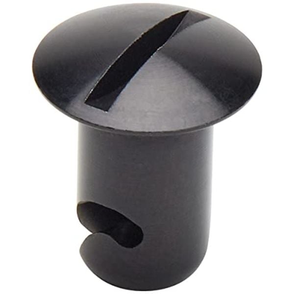 Oval Head Quick Turn Anodized Aluminum Fastener, Black - Pack of 50