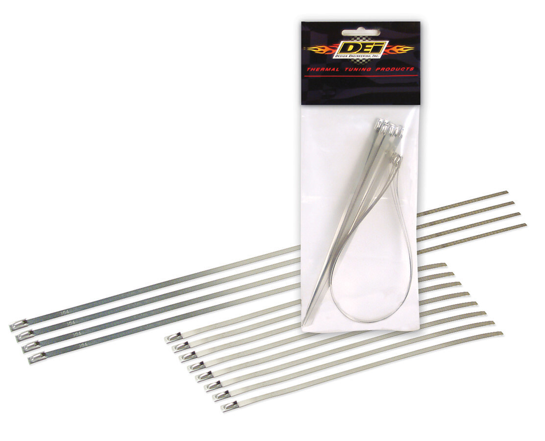 8 & 14 in. Locking Exhaust Wrap Ties, Pack of 12