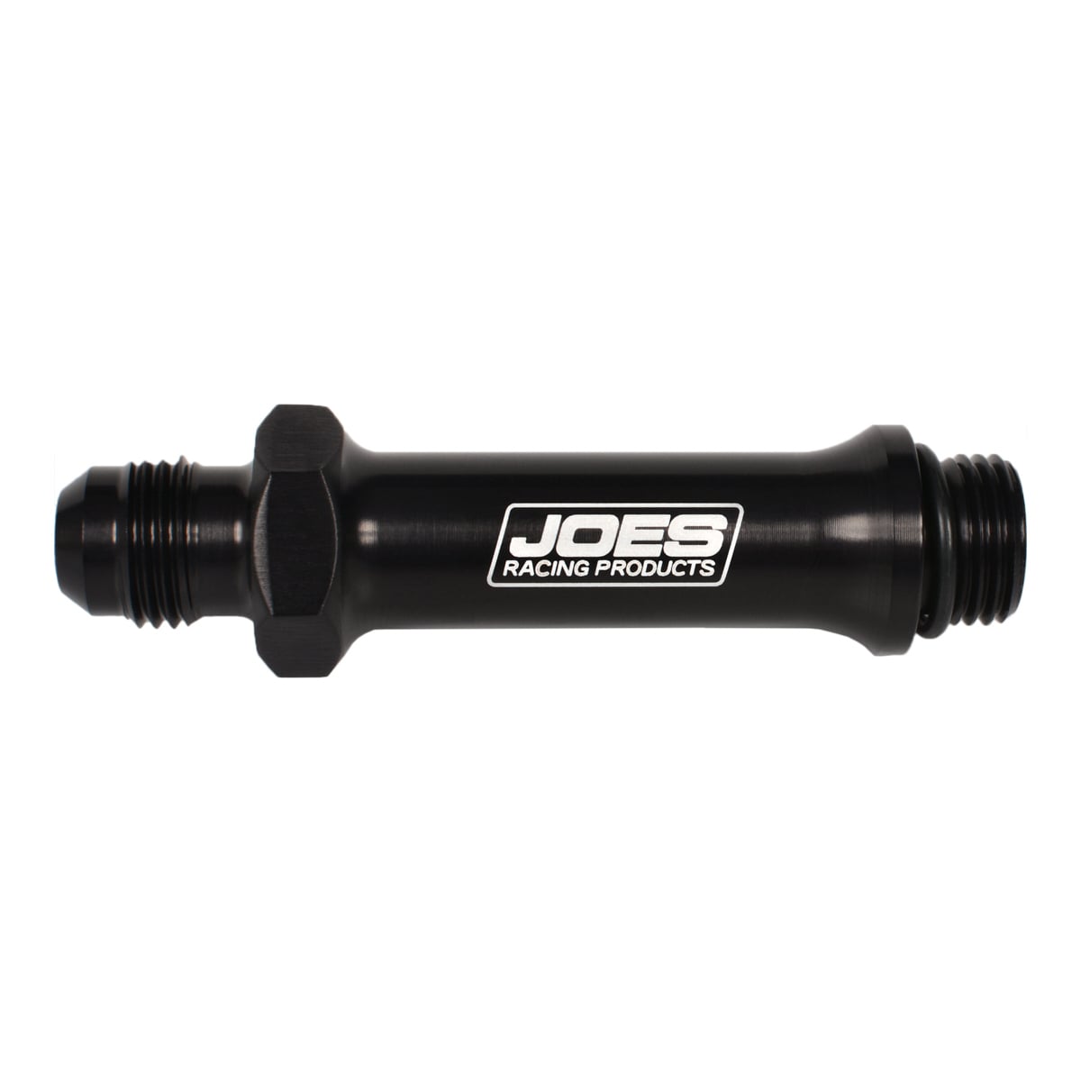 Extended Port Fitting, Black - Size -6AN