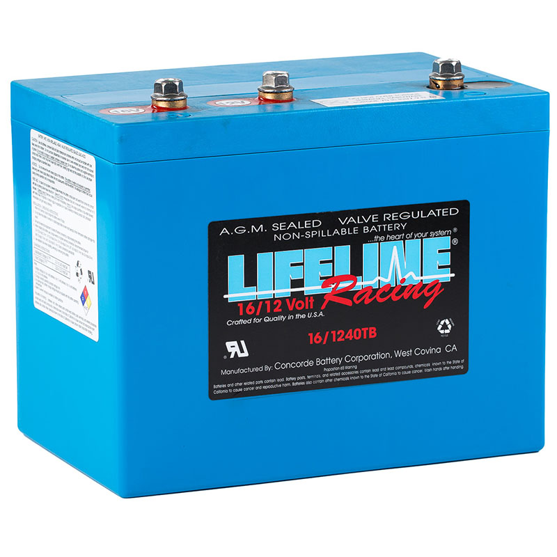 LFBLL-16-1240TB 16V 3 Post Battery