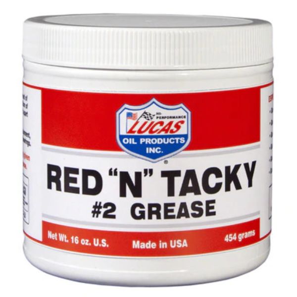 LUC10574 16 oz Red N Tacky Grease Tub