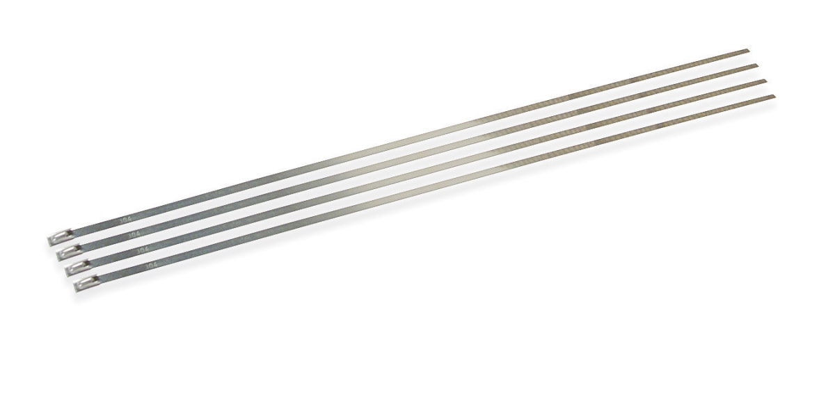 DSN10202 14 in. Stainless Steel Exhaust Wrap Locking Ties, Pack of 4