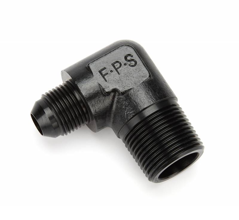 FRG482217-BL 8 An To 0.75 MPT 90 deg Adapter Fitting, Black