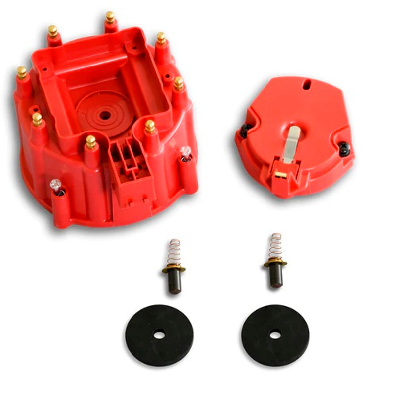 HEI Style Distributor Cap & Rotor Kit, Red