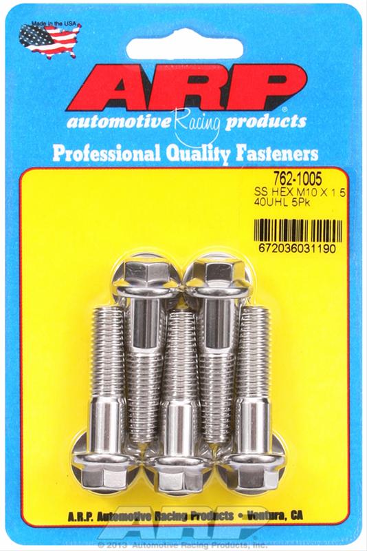 M10 x 1.50 40mm UHL Hex Head Bolt Kit - Pack of 5