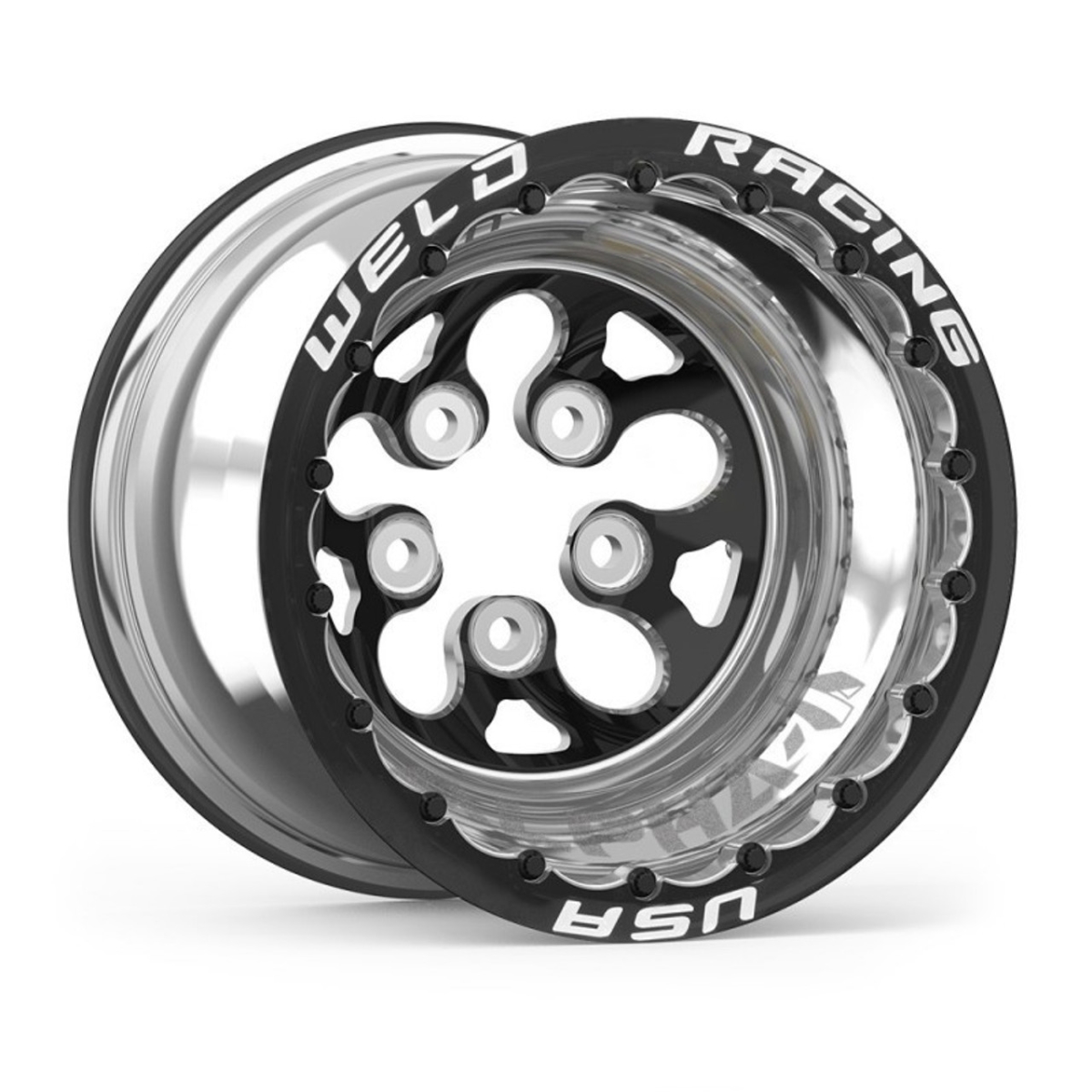 15 x 12 in. Alpha-1 Wheel 5 x 4.75 in. & 4 in. Back Spacing Alpha-1 Wheel, Black