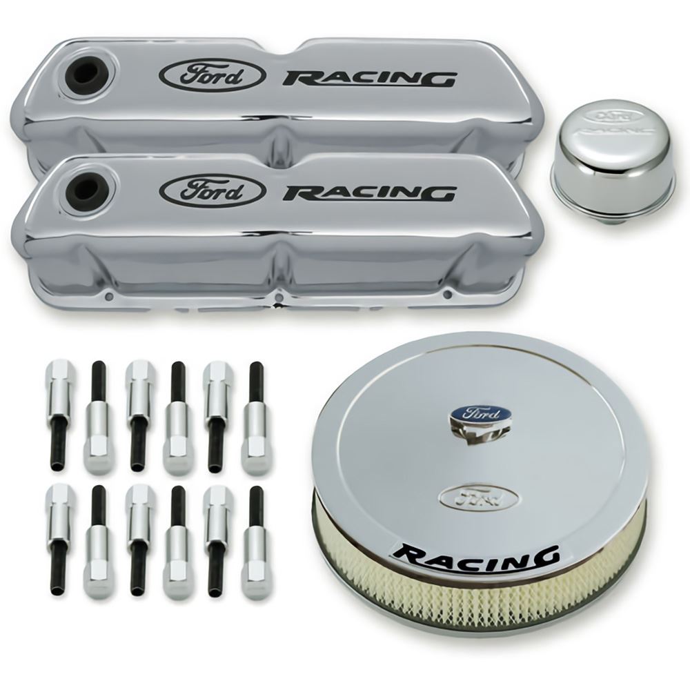 Picture of Ford FRD302-510 Engine Dress Up Kit with Ford Racing Log&#44; Chrome