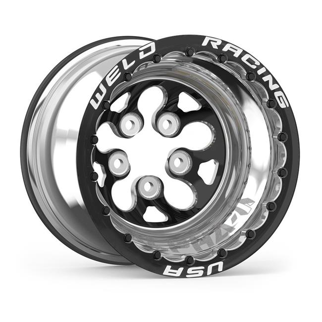 15 x 14 in. 5 x 4.75 in. Bolt Pattern 4 in. Bolt Pattern Double Alpha 1 Wheel, Black