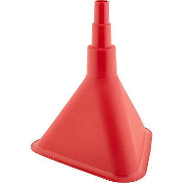 7011B Triangle Utility Plastic Funnel, Red - Large