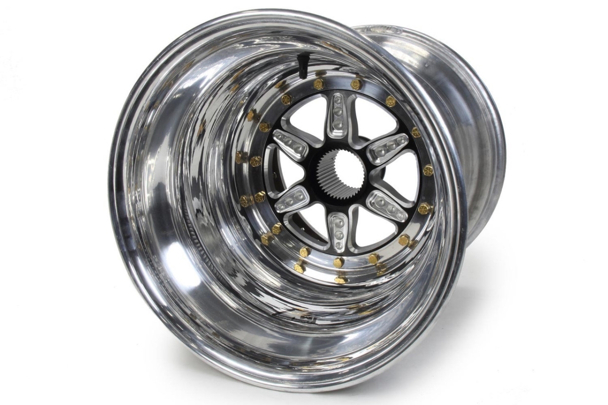 Picture of Keizer Aluminum Wheels KAW15156SPIBL 15 x 15 in. 42t Spline 5 in. Back Space Aluminum Beadlock Splined Wheel