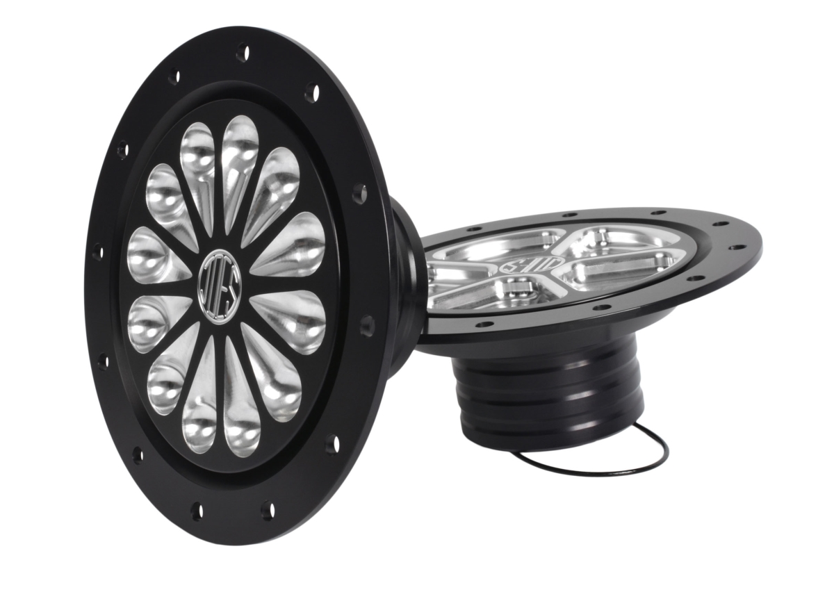 JOE13201-B Fuel Filler Skull & Bones, Black