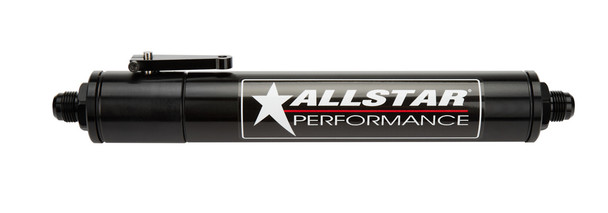 Aluminum Fuel Filter with Shut Off 8AN No Element, Black
