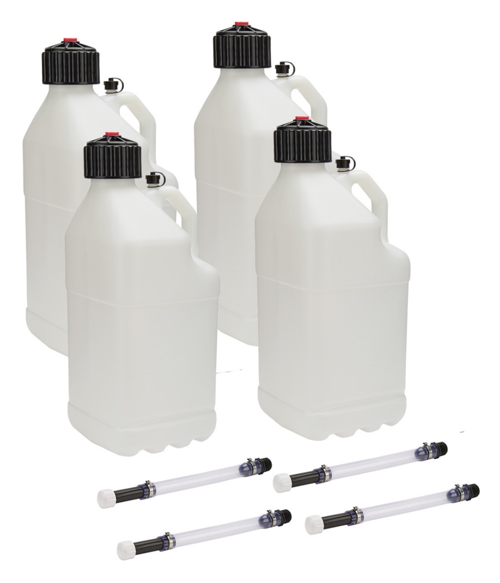 5 gal Utility Jug with Filler Hose, Clear - Pack of 4