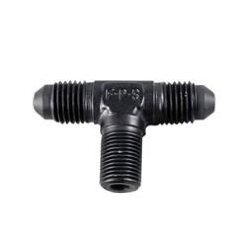 6AN 0.25 MPT On The Side Tee, Black