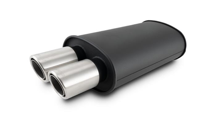 2.5 in. Inlet Streetpower Flat Oval Muffler, Black