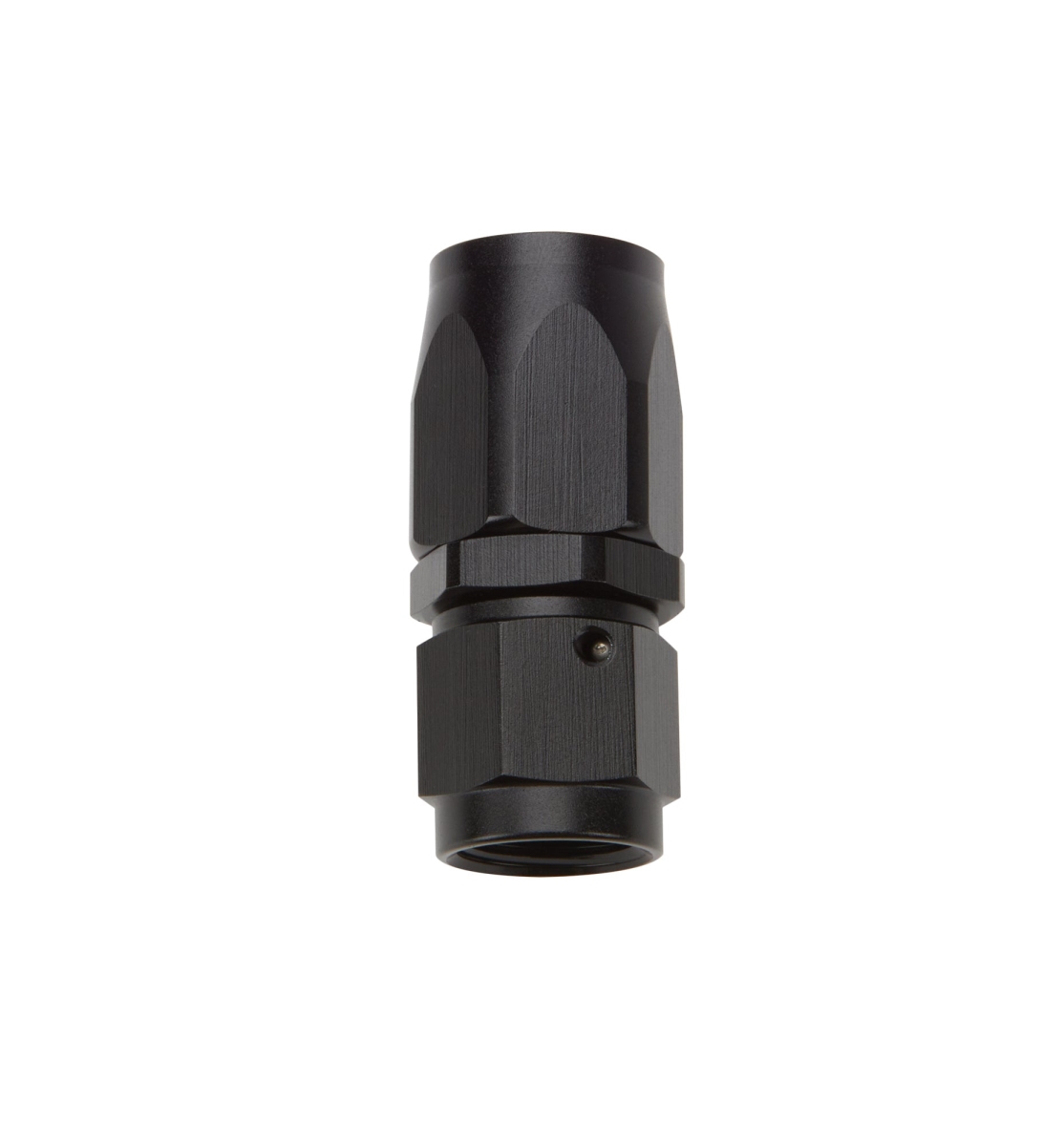 6AN Straight Reusable Hose End - Black Anodized - Durable Design