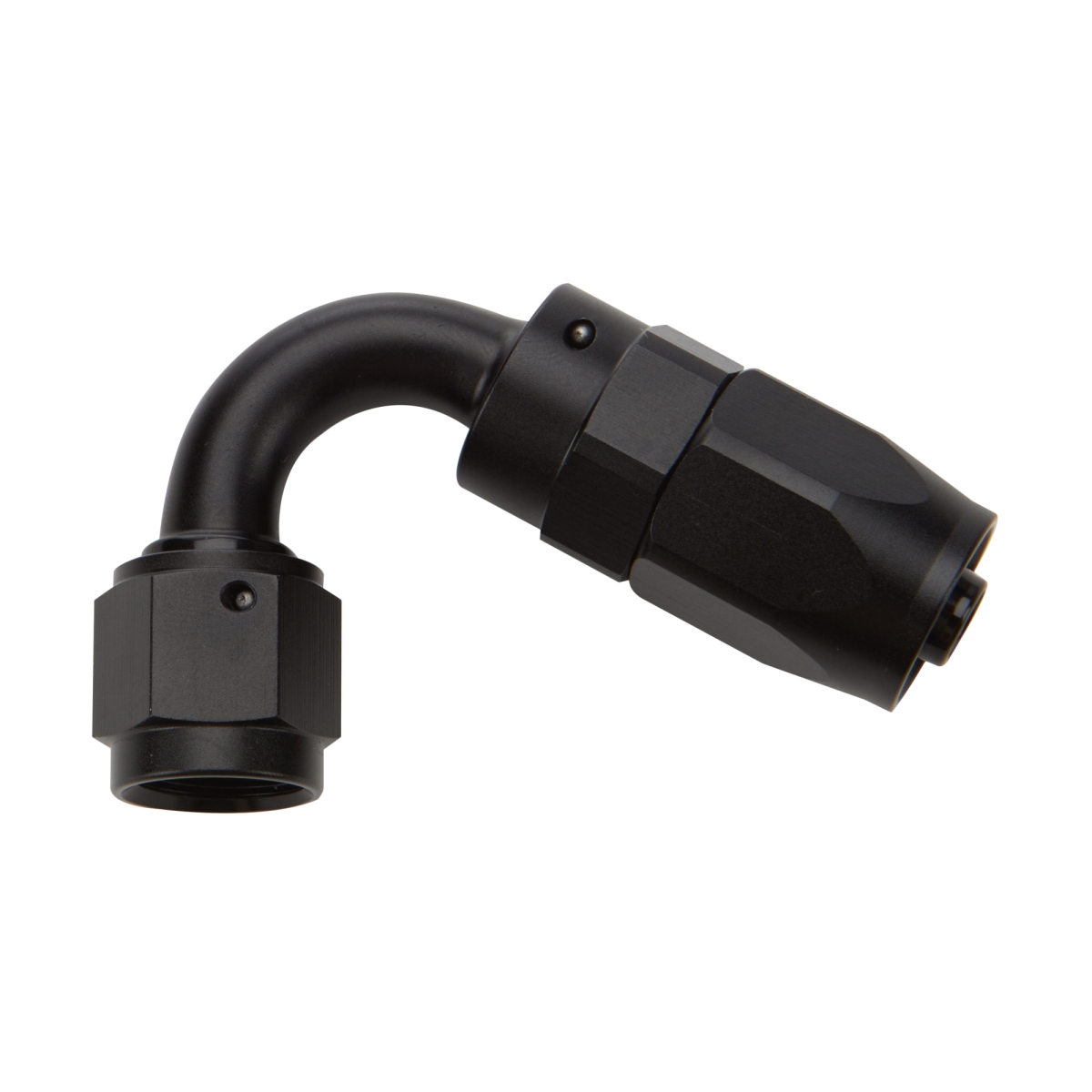10AN 120° Reusable Hose End Elbow - Black Anodized - High Quality