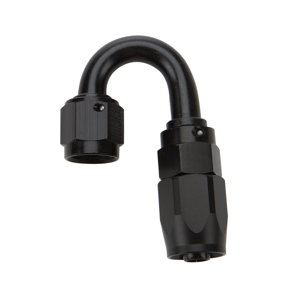 ALL49385 -12AN 180 deg Elbow Reusable Hose End, Black Anodized