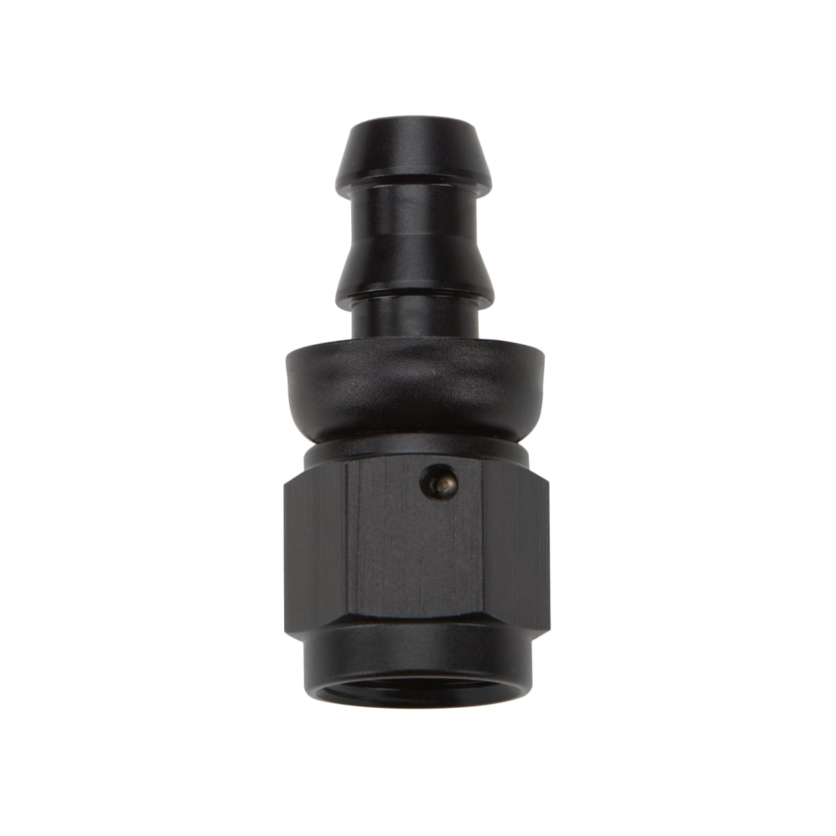 ALL49413 -8AN Straight Pushlock Hose End, Black Anodized