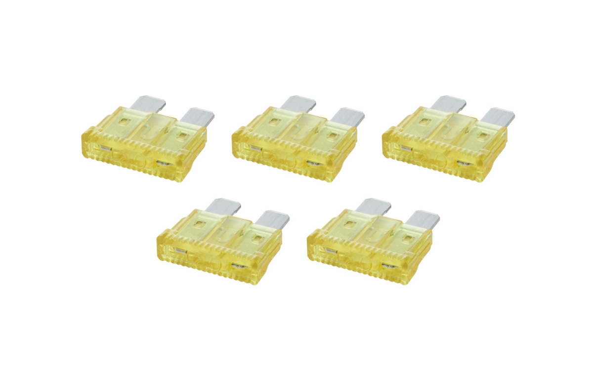 Picture of Allstar Performance ALL76367 20A Plastic ATC & ATO Fuse&#44; Yellow - Pack of 5
