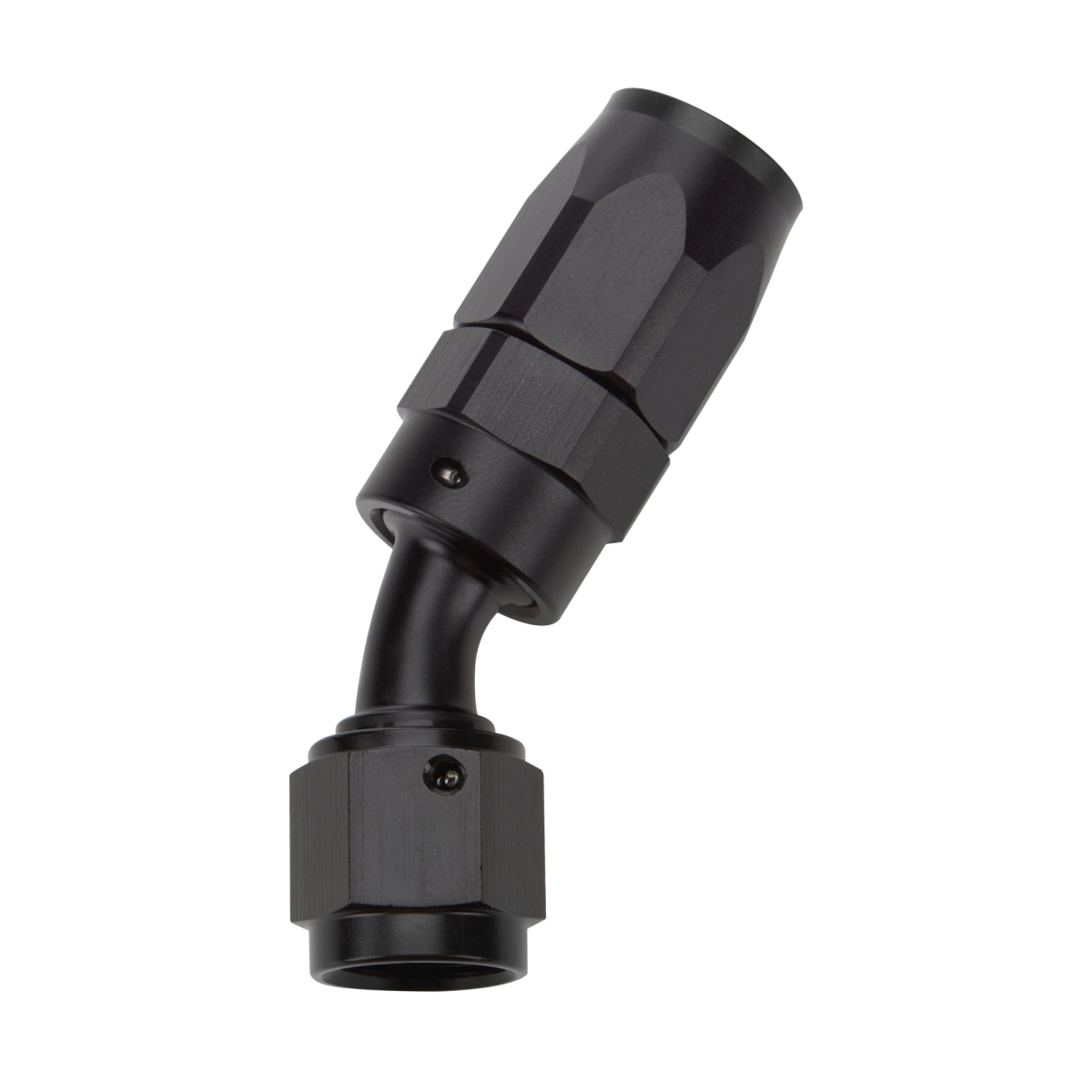 12AN 30° Elbow Reusable Hose End - Black Anodized - Durable Design