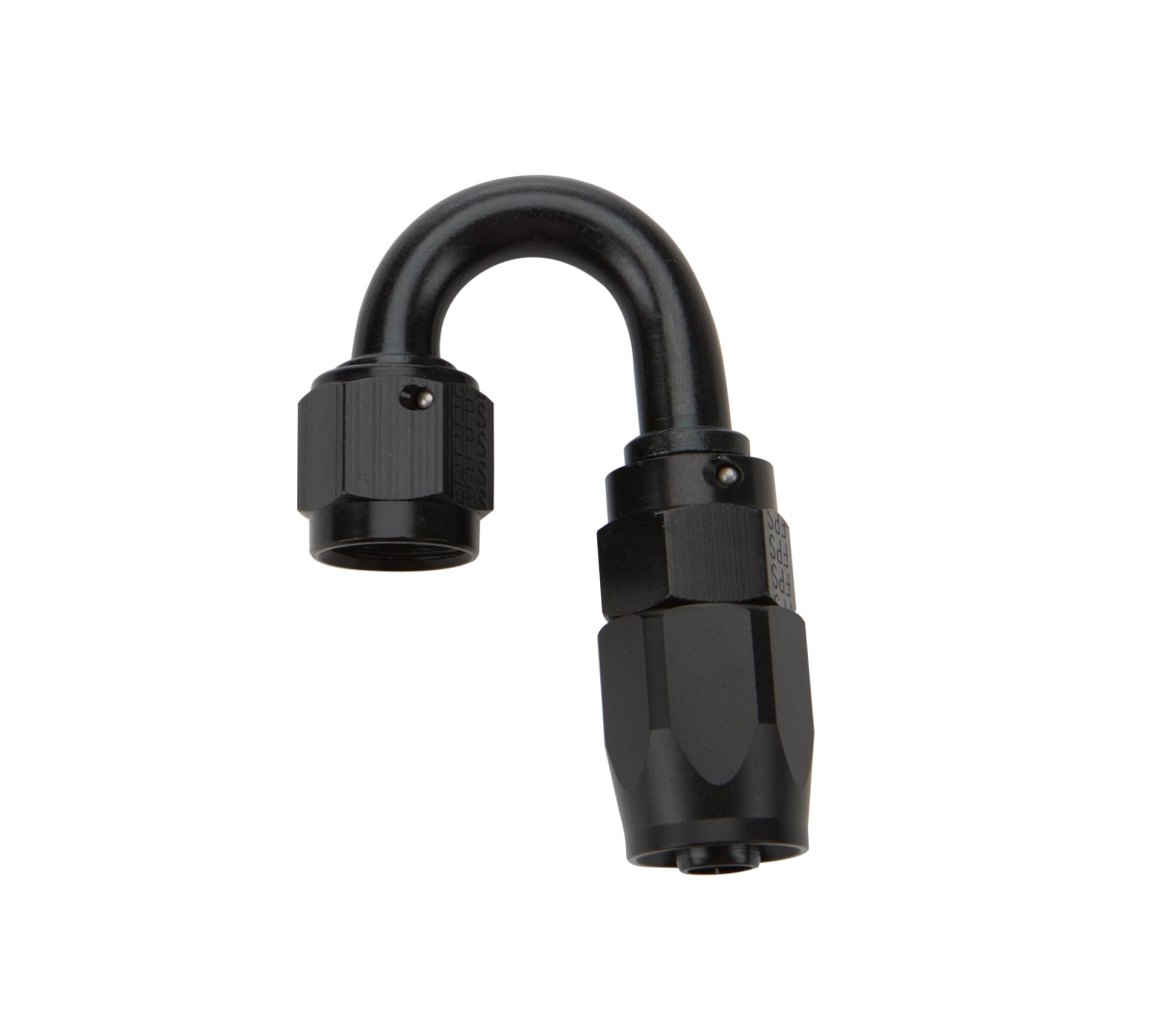 ALL49382 -6AN 180 deg Elbow Reusable Hose End, Black Anodized