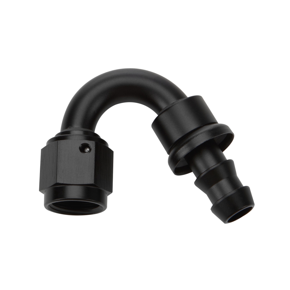 ALL49473 150 deg x -8 Pushlock Hose End Black Elbow