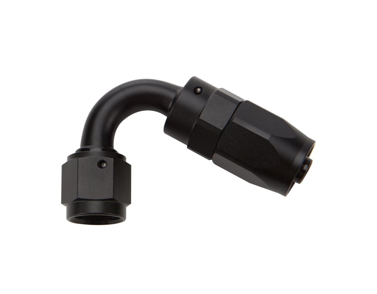 ALL49362 -6AN 120 deg Elbow Reusable Hose End, Black Anodized