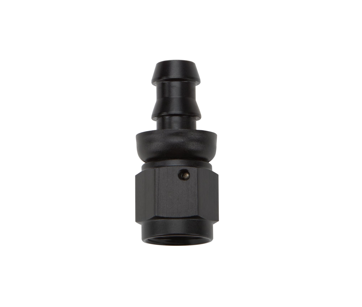 6AN Straight Pushlock Hose End - Black Anodized - Durable Design
