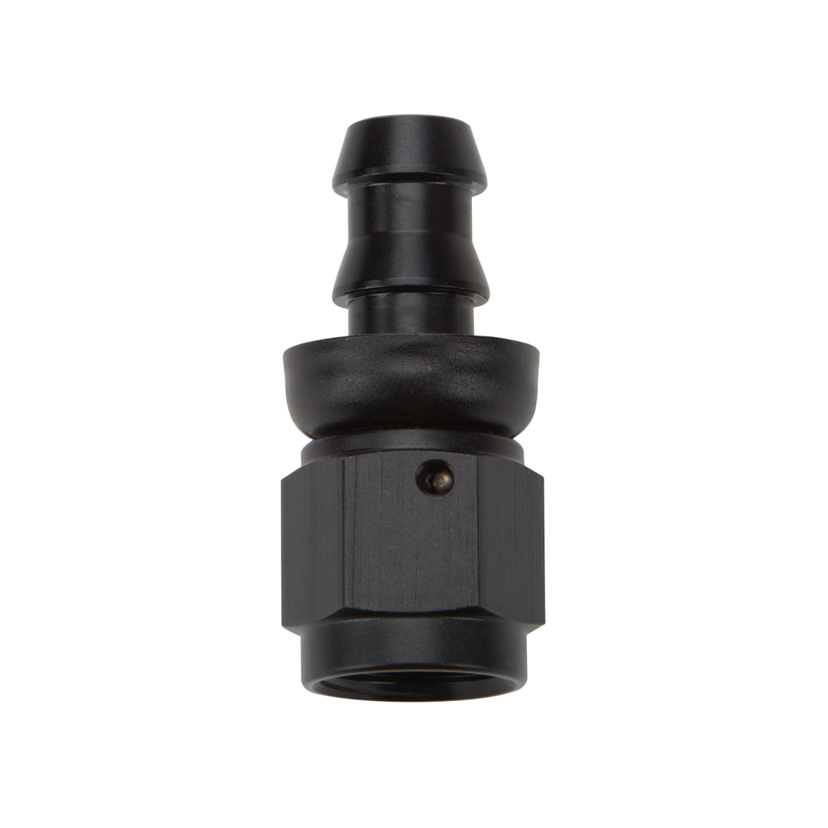 10AN Straight Pushlock Hose End - Black Anodized - Durable Design