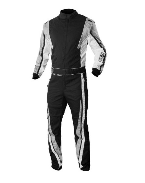 K1R20-VIC-N-ML SFI 3.2 & 1 Single Layer, Proban Driving Suit, Black - Medium