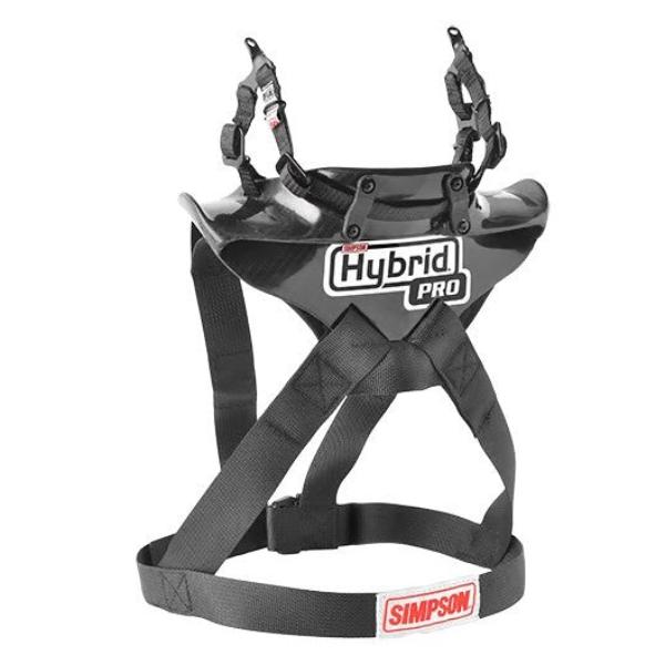 SIMHYPLLRG11SAS Head & Neck Support - Hybrid Pro - SFI 38.1 - Plastic Quick Release Tether, Black - Large