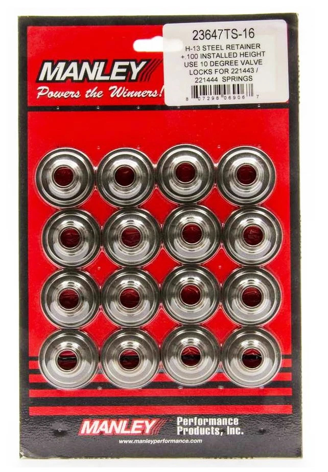 MAN23647TS-16 1.570 H-13 10 deg Valve Spring Retainers with Plus 0.100
