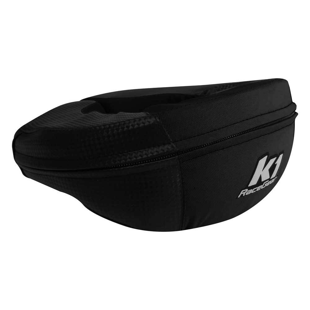 K1R15-NEC-CA-J Karting Driving Neck Collar for Junior, Carbon & Black