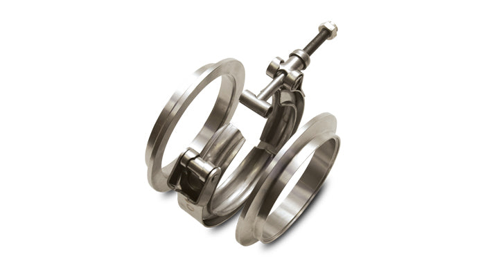 VIB12492 3.5 in. V-Band Clamp Assembly - Titanium with Flanges, Natural