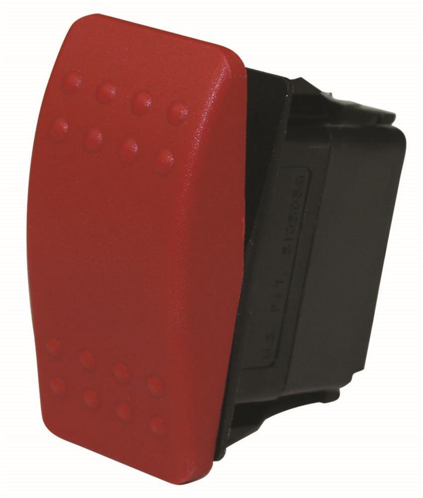 Moroso MOR97540 12V 20A Single Pole Red Momentary Rocker Switch