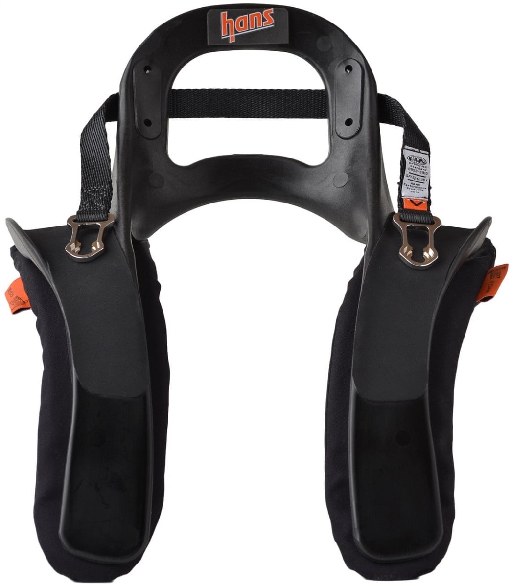 HANDK14247411SFI SFI 38.1 III 20 Deg Large Quick Click Head & Neck Support - Black