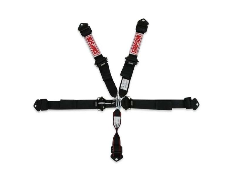 SIM12LD5WB 5 Point Latch & Link Harness with SFI 16.1 Pull Down Adjust Bolt In - Black