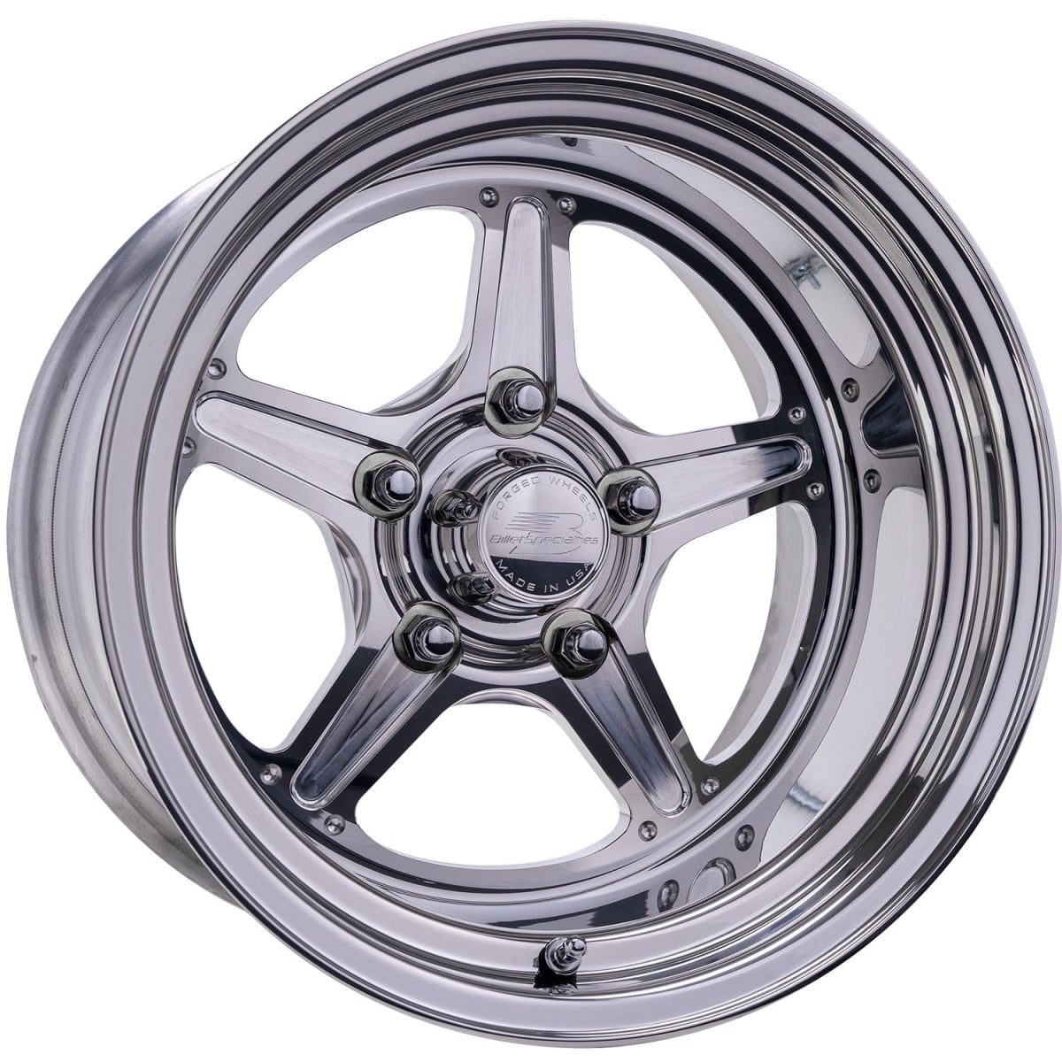 BSPRS23510L6155 15 x 10 in. Street Lite Wheel with 5.500 in. Backspace & 5 x 4.75 in. Bolt Pattern - Polished