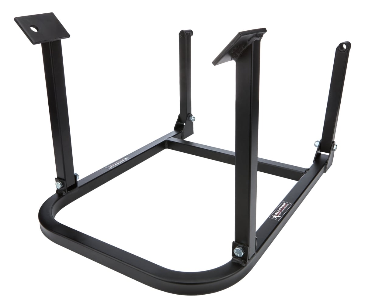 ALL10133 1 in. Square Tube Steel Folding Engine Cradle for Small Block Chevy - Black Powder Coat