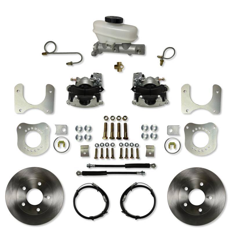 LEERC0013 5-Lug 1-Piston Caliper Rear Disc Brake Conversion Kit for 1987-1993 Ford Mustang - Zinc Plated