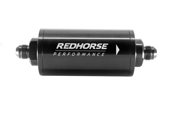 RHP4651-12-2-100 6 in. 100 Micron Cylindrical In-Line Fuel Filter, Black Anodized